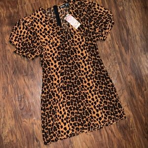 BRAND NEW boohoo cheetah leopard dress